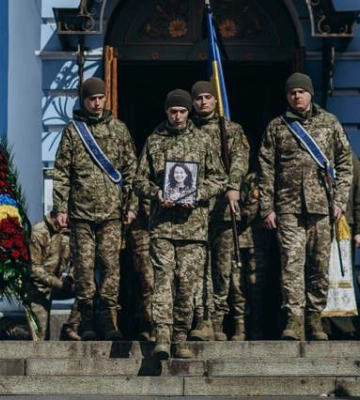 В Киеве попрощались с павшим боевым медиком Анастасией Марьянчук &quot;Троя&quot;