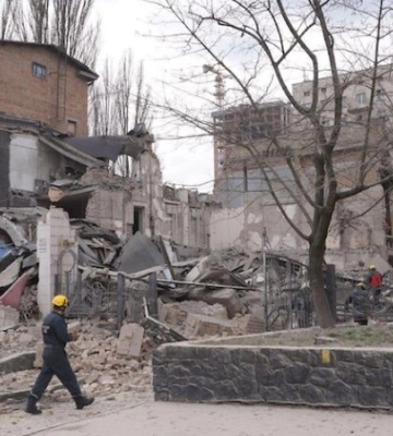 Унаслідок удару по Києву зруйновано частину художньої академії імені Бойчука