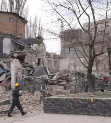 Унаслідок удару по Києву зруйновано частину художньої академії імені Бойчука