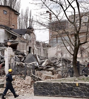 Унаслідок удару по Києву зруйновано частину художньої академії імені Бойчука