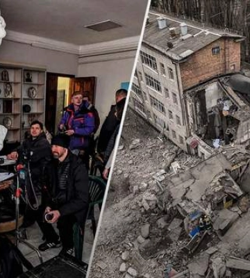 Російська ракета вщент зруйнувала будівлю, де проходили знімання нового українського серіалу
