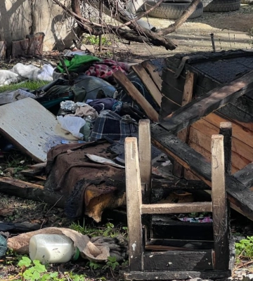 У Франківську гасили пожежу на балконі