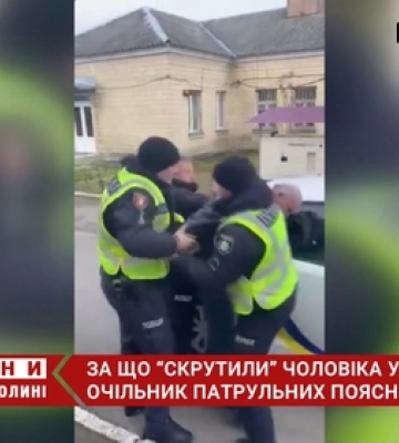 У Луцьку поліцейські скрутили чоловіка: очільник патрульних прояснив ситуацію (відео)