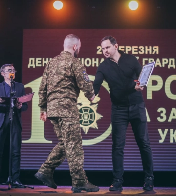 На десятиріччя Національної гвардії України начальник Рівненської ОВА привітав місцевих нацгвардійців