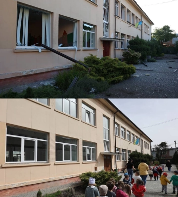 У львівський дитячий садок, в який поцілила російська ракета, повернулися діти