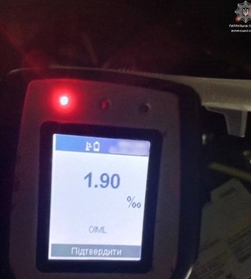 За вихідні волинські патрульні зловили дев&#039;ятьох п&#039;яних водіїв 