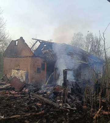 На Тячівщині внаслідок спалювання сухостою загорілася надвірна споруда (Фото)