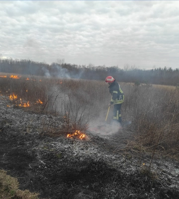 На Сумщині рятувальники неодноразово ліквідовували загоряння сухої рослинності (відео)
