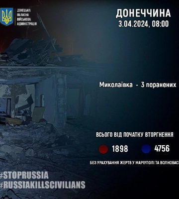 Війська РФ поранили трьох жителів у Донецькій області
