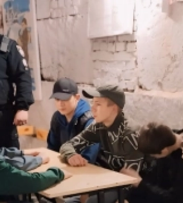 У Врадіївській громаді офіцер відпрацював з учнями алгоритм дій під час повітряної тривоги