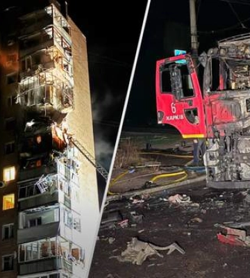 Попадание в дома и гибель спасателей: главное о российской атаке Харькова ночью 4 апреля