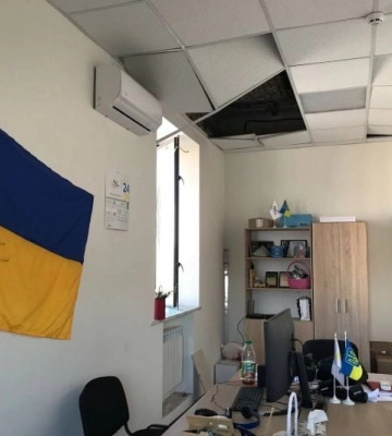 Після вранішнього обстрілу в  Запоріжжі пошкоджено редакцію «РІА-Мелітополь»
