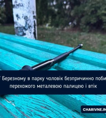 У Березному в парку чоловік безпричинно побив перехожого металевою палицею і втік