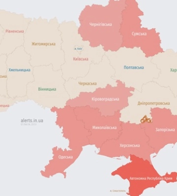 У низці областей оголошена повітряна тривога, ворог атакує дронами