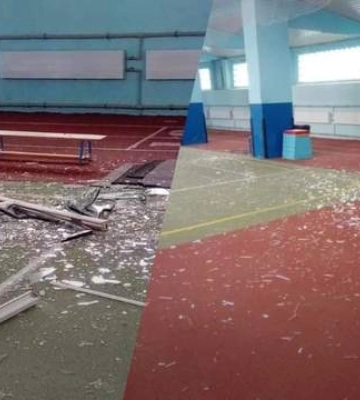 Под обстрел российских КАБов попал легкоатлетический манеж базы Олимпийской подготовки в Харькове