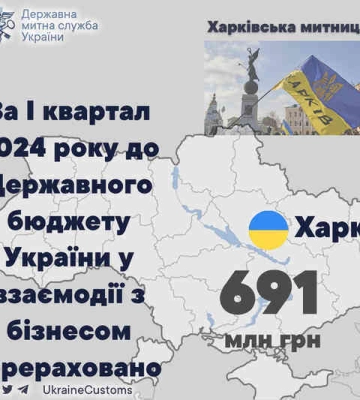 За минувший квартал Харьковская таможня дала в бюджет почти 700 тиллионов гривен