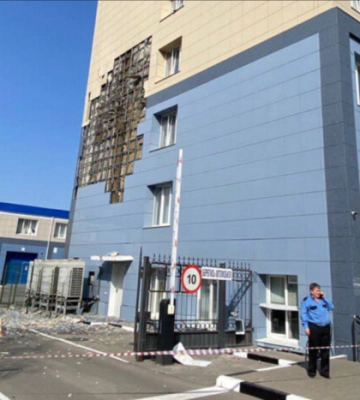 У Білгороді безпілотник врізався в будівлю «Газпрому» (фото, відео)