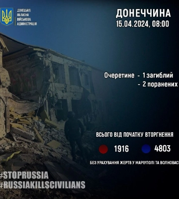За сутки оккупанты на Донетчине убили одного гражданского, еще двое — травмированы