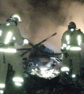На Волині вночі згорів сарай з мотоциклом 