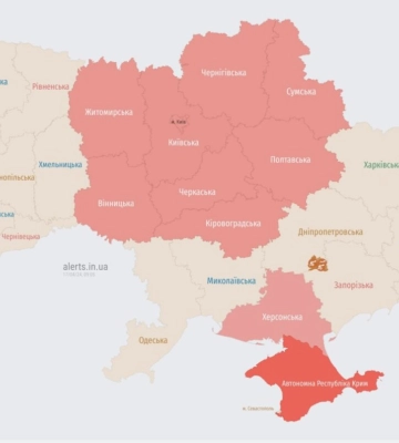 У деяких областях України оголошено повітряну тривогу, по Чернігову було завдано ракетного удару