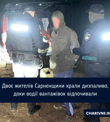 Двоє жителів Сарненщини крали дизпаливо, доки водії вантажівок відпочивали