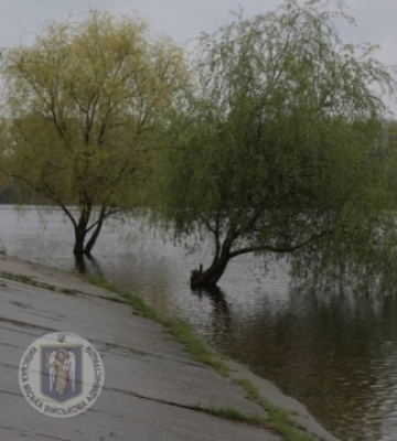 У Києві піднявся рівень води у Дніпрі