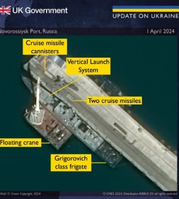 Британська розвідка показала схованку кораблів Чорноморського флоту рф