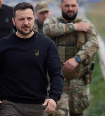 Зеленський на Донеччині відвідав захисників Часового Яру