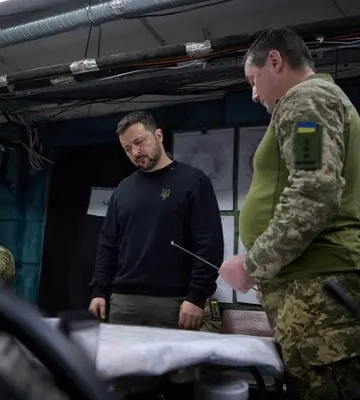 Зеленський навідався в командний пункт оборонців Часового Яру