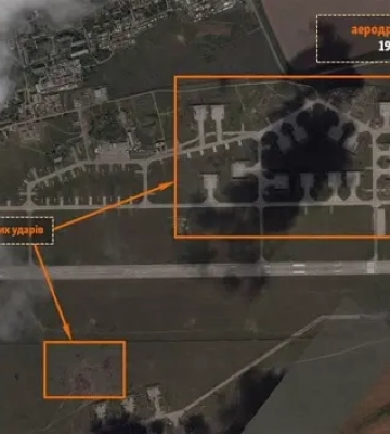 Опубліковано супутникові знімки  наслідків удару по аеродрому в Джанкої