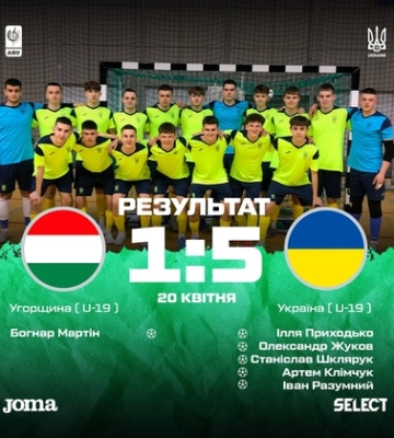 Лучани дебютували за збірну України U-19 з футзалу