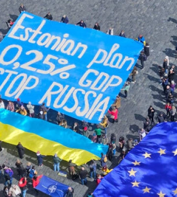 В Чехії відбулася акція на підтримку естонського плану допомоги Україні