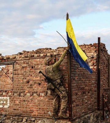 ЗСУ підняли український прапор на лівобережжі Херсонщини