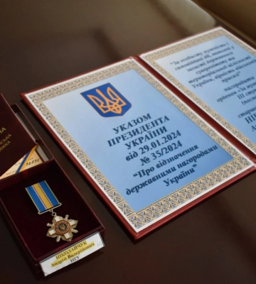 Державну нагороду полеглого Героя-азовця з Волині отримали сини та дружина