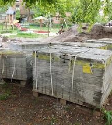 У Полтаві призупинили ремонт спортмайданчика на Грушевського за 3 мільйони гривень: чому