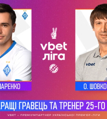 Снова динамовцы. Названы лучший футболист и тренер 25-го тура УПЛ
