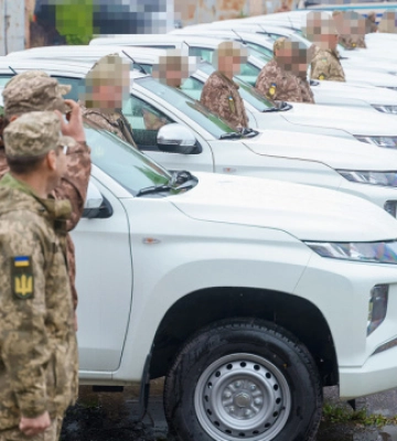 Вінницька громада передала 12 автівок підрозділам, які збивають ворожі повітряні цілі