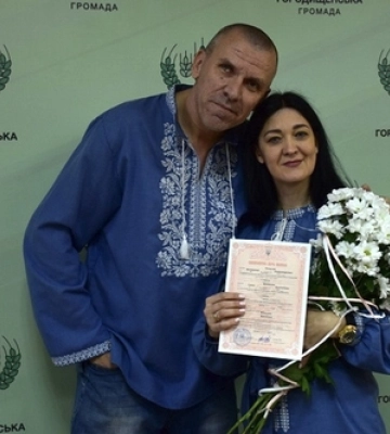 На Волині одружився художник-переселенець з Донеччини 
