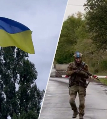Бойцы подразделения Хартия вышли на государственную границу Украины на севере Харьковщины