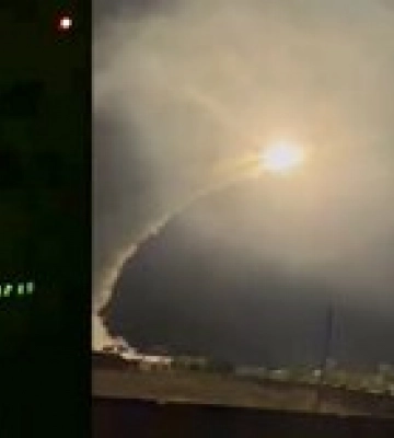 Появилось видео боевой работы ПВО Украины по российским крылатым ракетам &quot;Калибр&quot; и Х-101