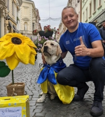 У Чернівцях лабрадор допоміг зібрати ₴30 тисяч для ЗСУ