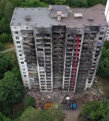 Будинок на Чорнобильській у Києві, в який влучила російська ракета, відновлять за два місяці, роботи на Лобановського завершать&amp;hellip;
