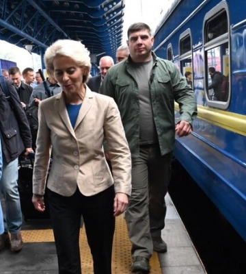 Голова Єврокомісії втретє за час війни прибула до Києва