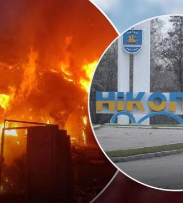 Горел частный дом: Россия ударила дронами по Никополю