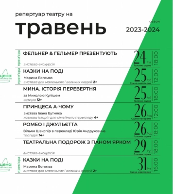 Прем&#039;єра вистави-екскурсії: у Чернівецькому драмтеатрі представили репертуарну афішу на травень