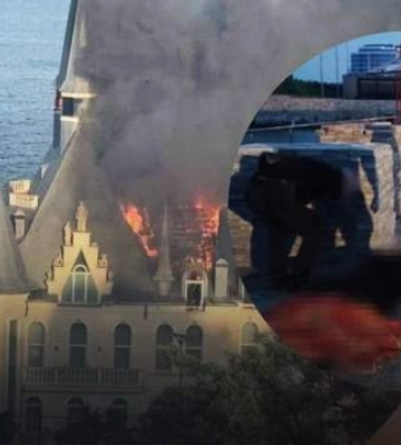 По Одессе ударила баллистика – горит замок Кивалова