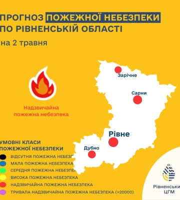 На Рівненщині - надзвичайний рівень пожежної небезпеки