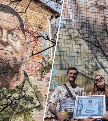 У Києві створили найбільший мурал, присвячений Валерію Залужному. Фото і відео