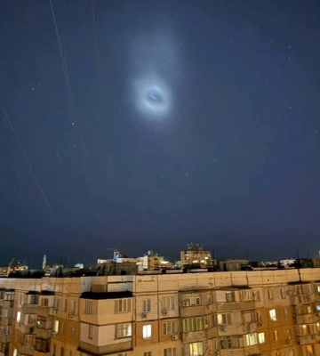 Дивне світіння над Рівним – це носій ракети