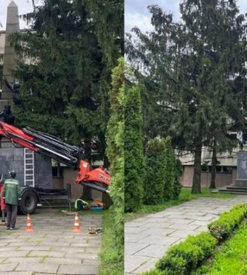 У Кременчуці знесли комуністичний пам&#039;ятник «Борцям за владу Рад»